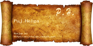 Puj Helga névjegykártya